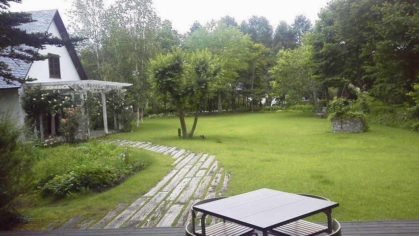 ルヴァン美術館カフェから庭を見る.jpg