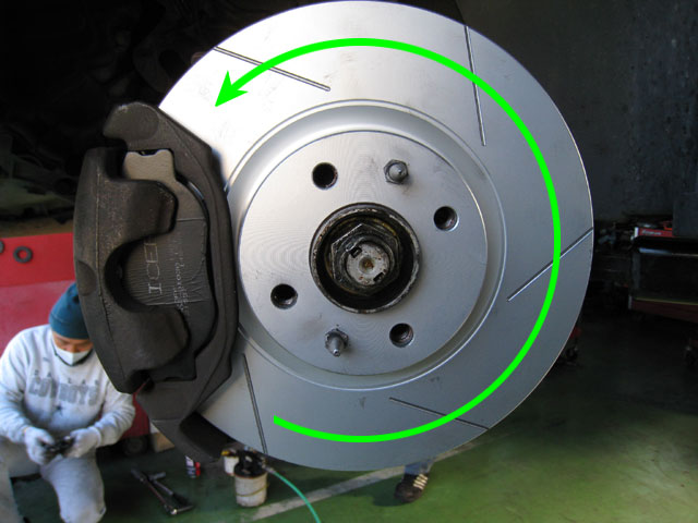 ブレーキローター及び、ブレーキパッド装着