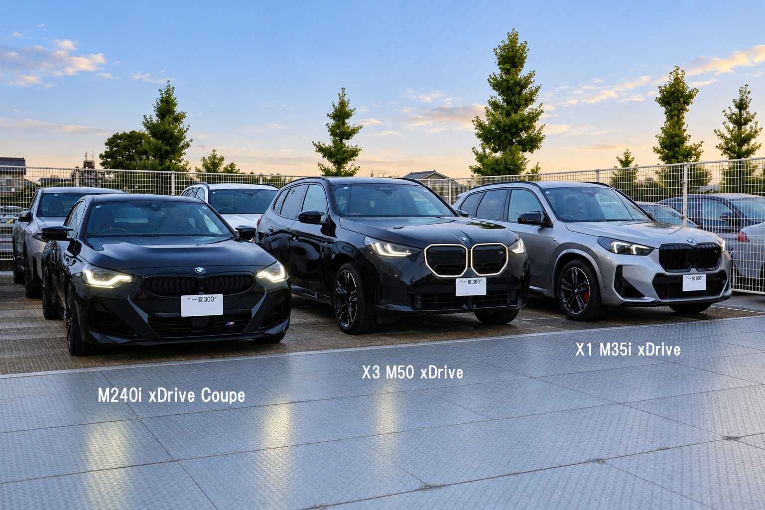 夕暮れのBMW三台並び-3.jpg